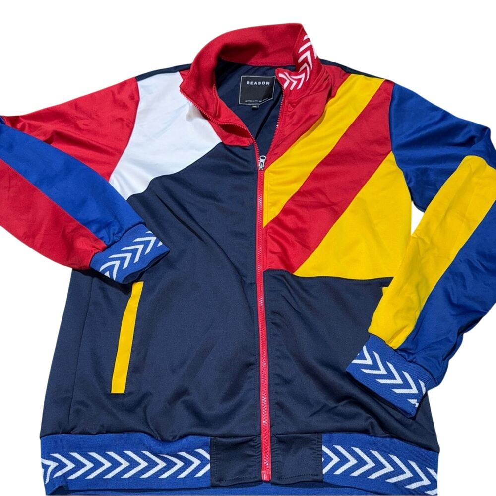 Reason Multi-Color Mens XL Full Zip Track Jacket